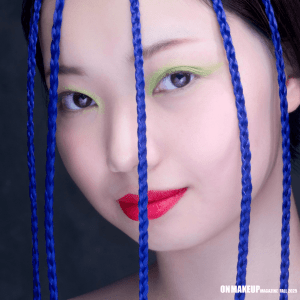ON MAKEUP MAGAZINE FALL 2025：Tadashi Takahashi - Summer: Midsummer in Los Angeles (青ブレイドとネオングリーンメイク)