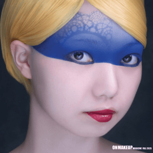 ON MAKEUP MAGAZINE FALL 2025：Tadashi Takahashi - Autumn: Sunset in New York (青マスクと黄髪のメイク)